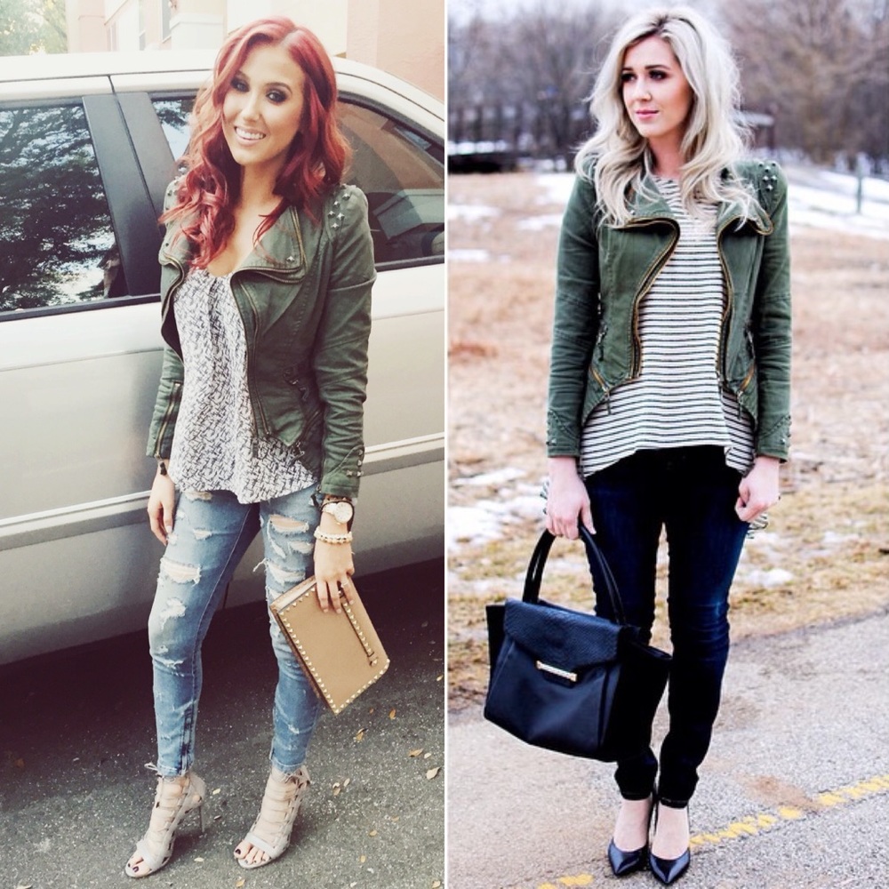 Studded green jacket!